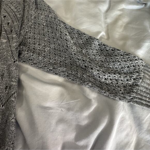 Torrid Cardigan Plus Size 1X Grey Slub Drape Open Front Lightweight Used - Picture 6 of 9